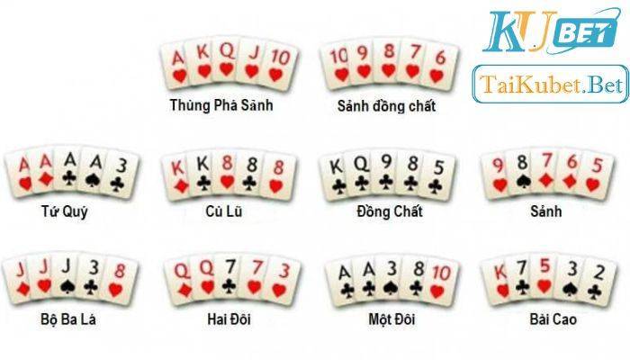 Các sảnh bài trong Poker Kubet.